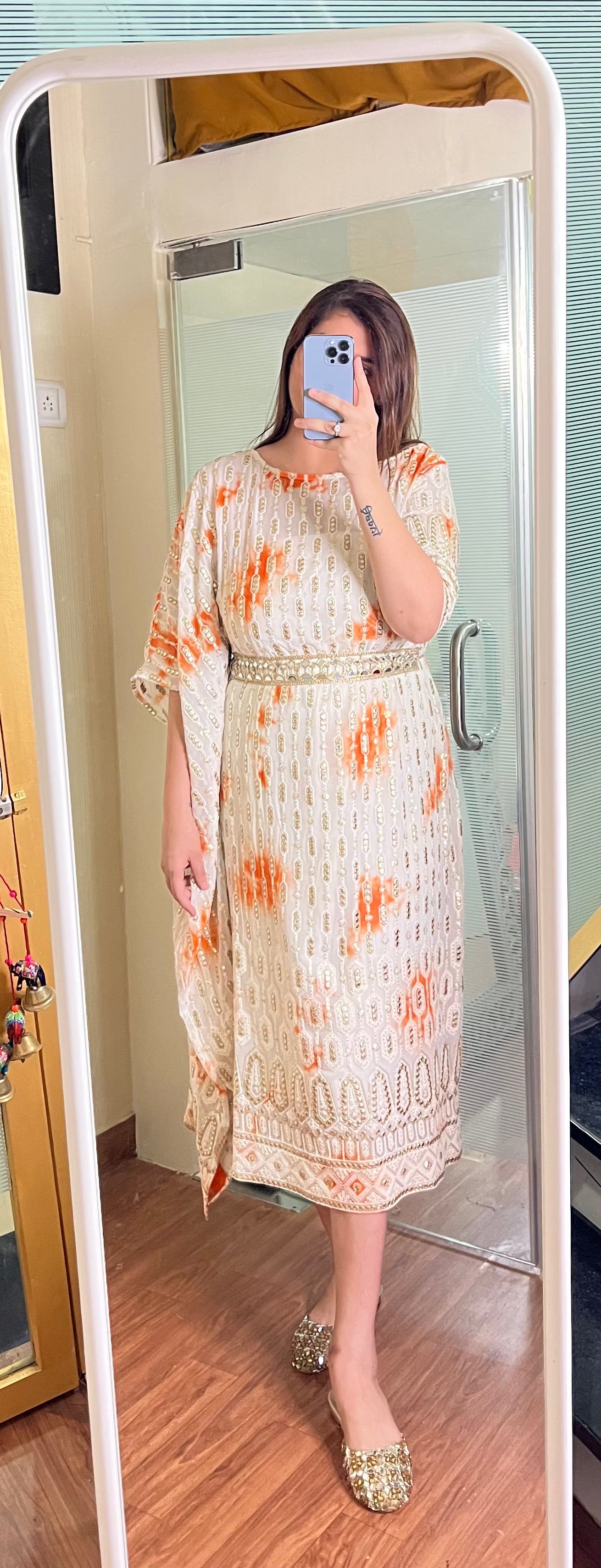 Tie & Dye Half Kaftan Dress