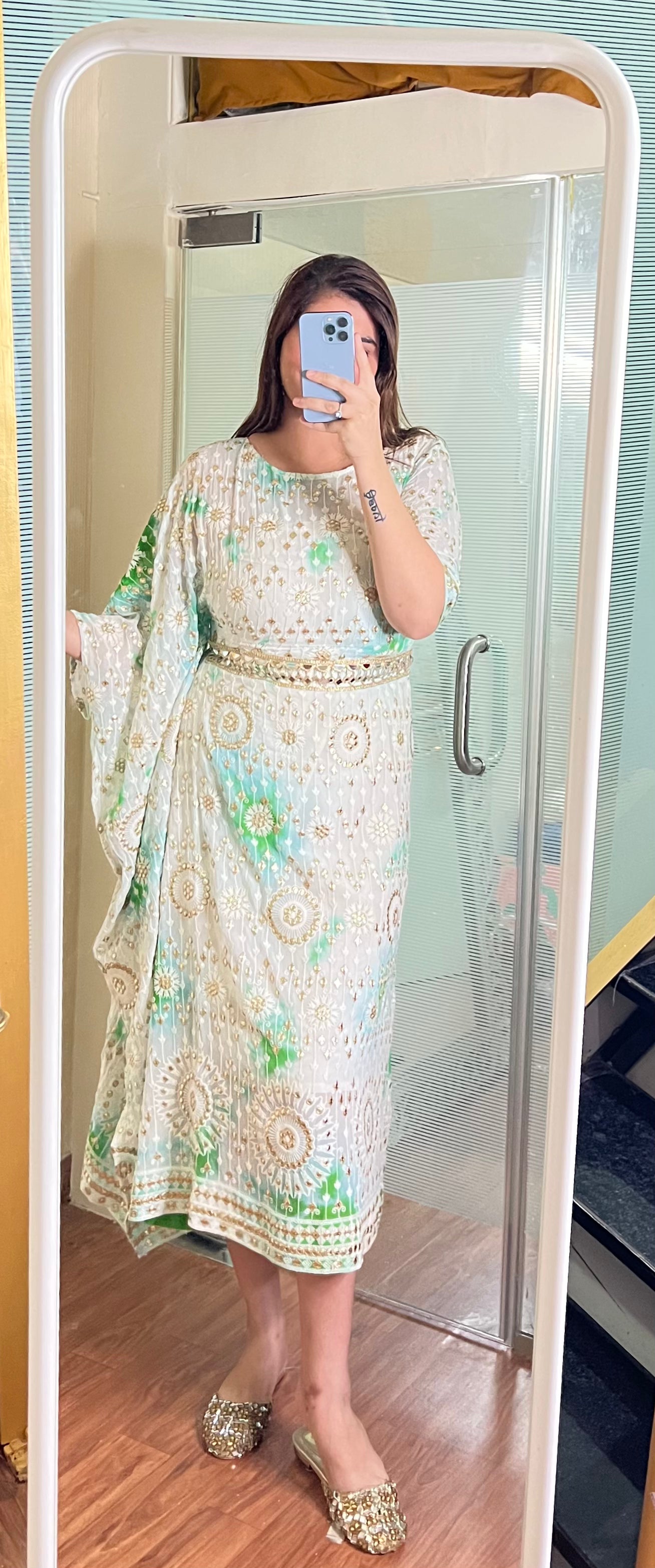 Tie & Dye Half Kaftan Dress