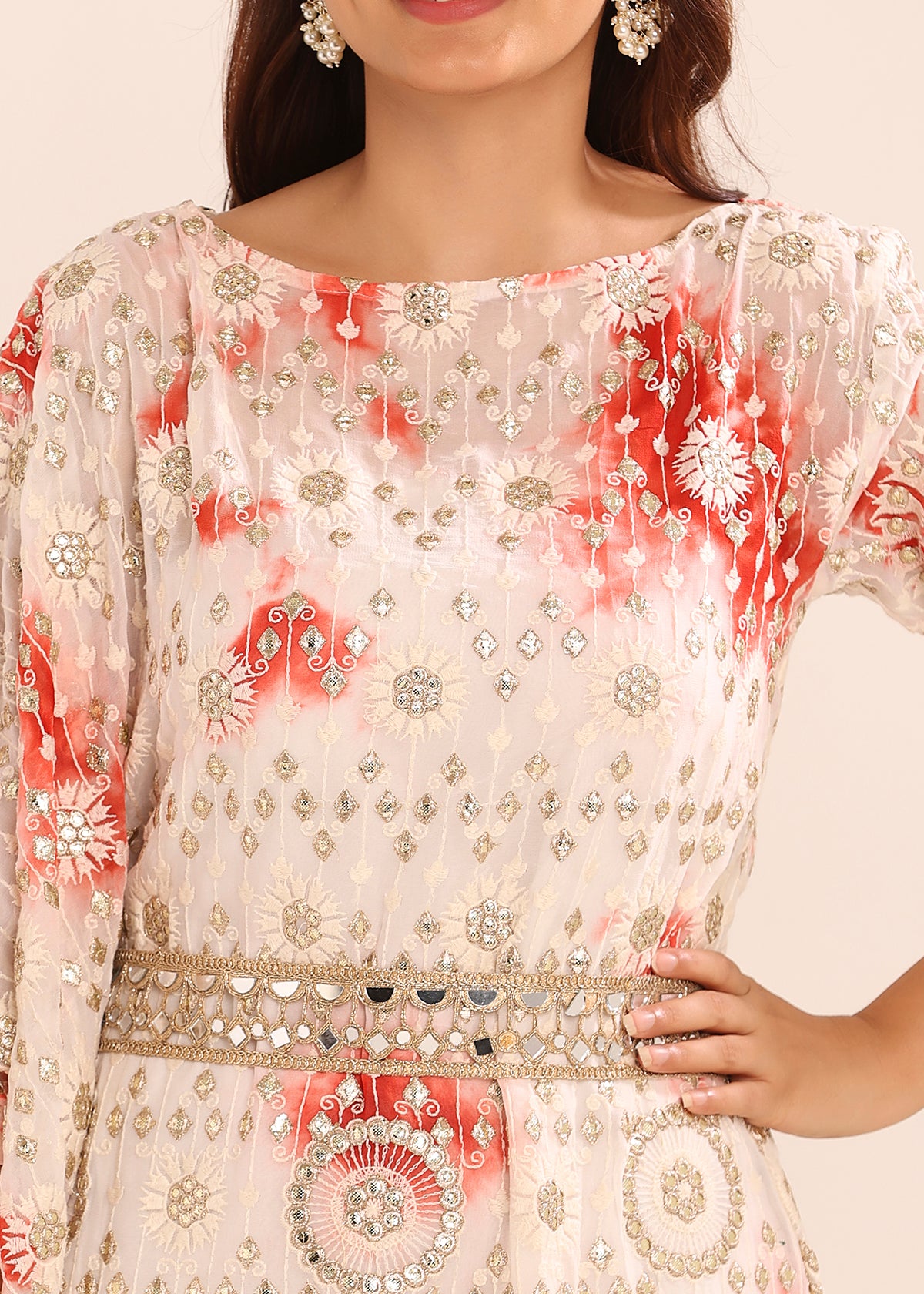 Tie & Dye Half Kaftan Dress