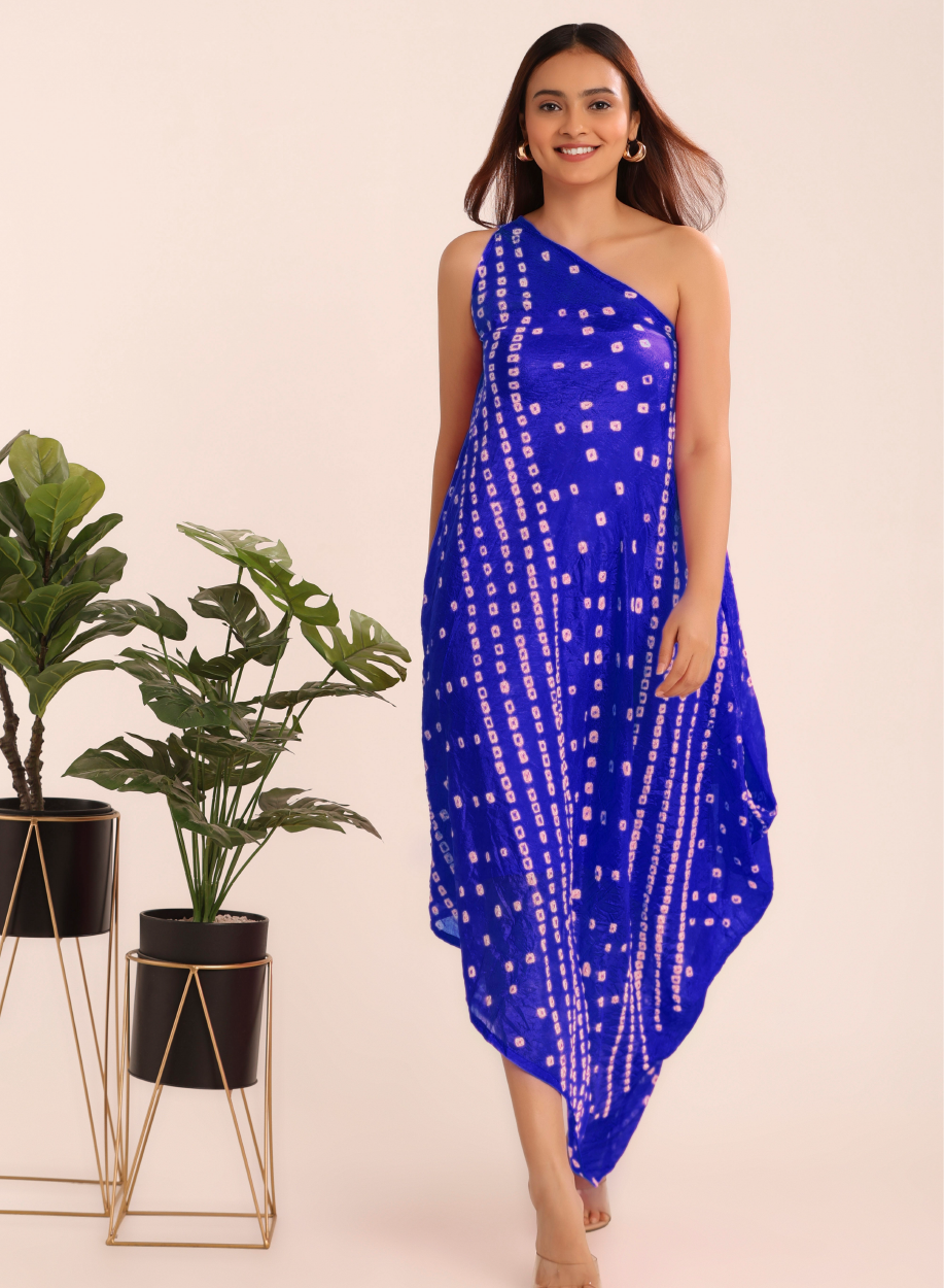 Bandhani Cowl Dress