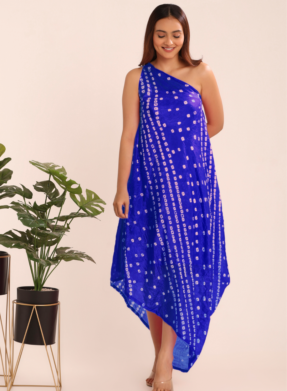 Bandhani Cowl Dress