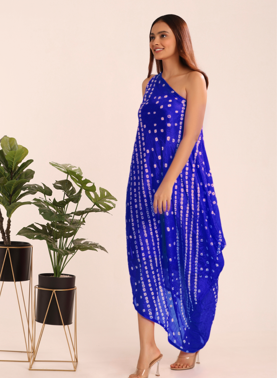 Bandhani Cowl Dress