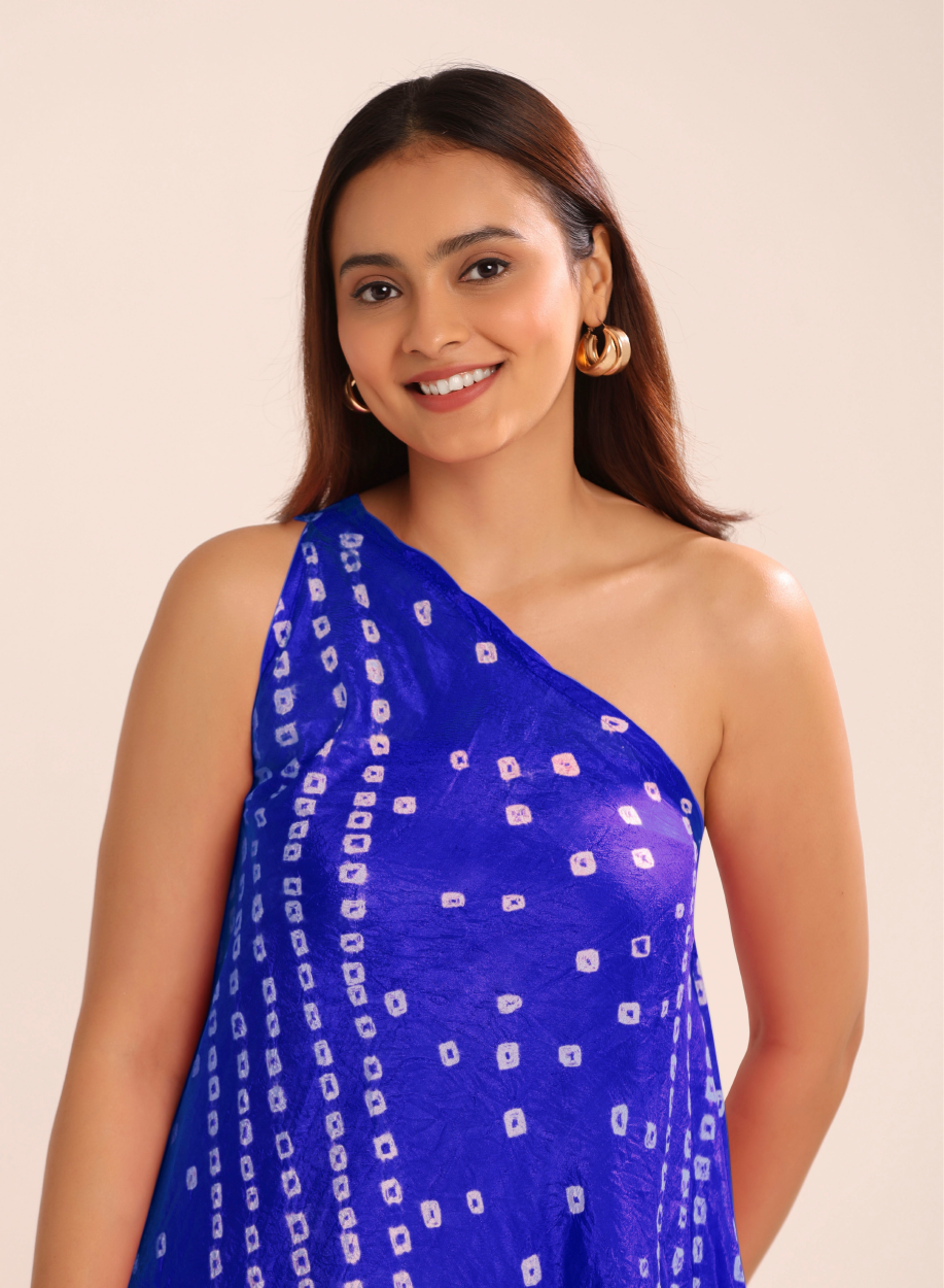 Bandhani Cowl Dress