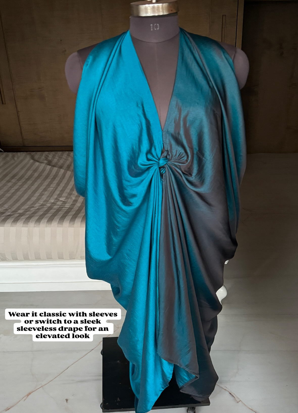 Dual tone knot kaftan