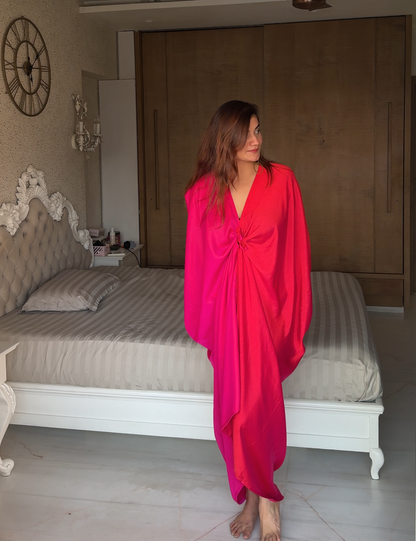 Dual tone knot kaftan