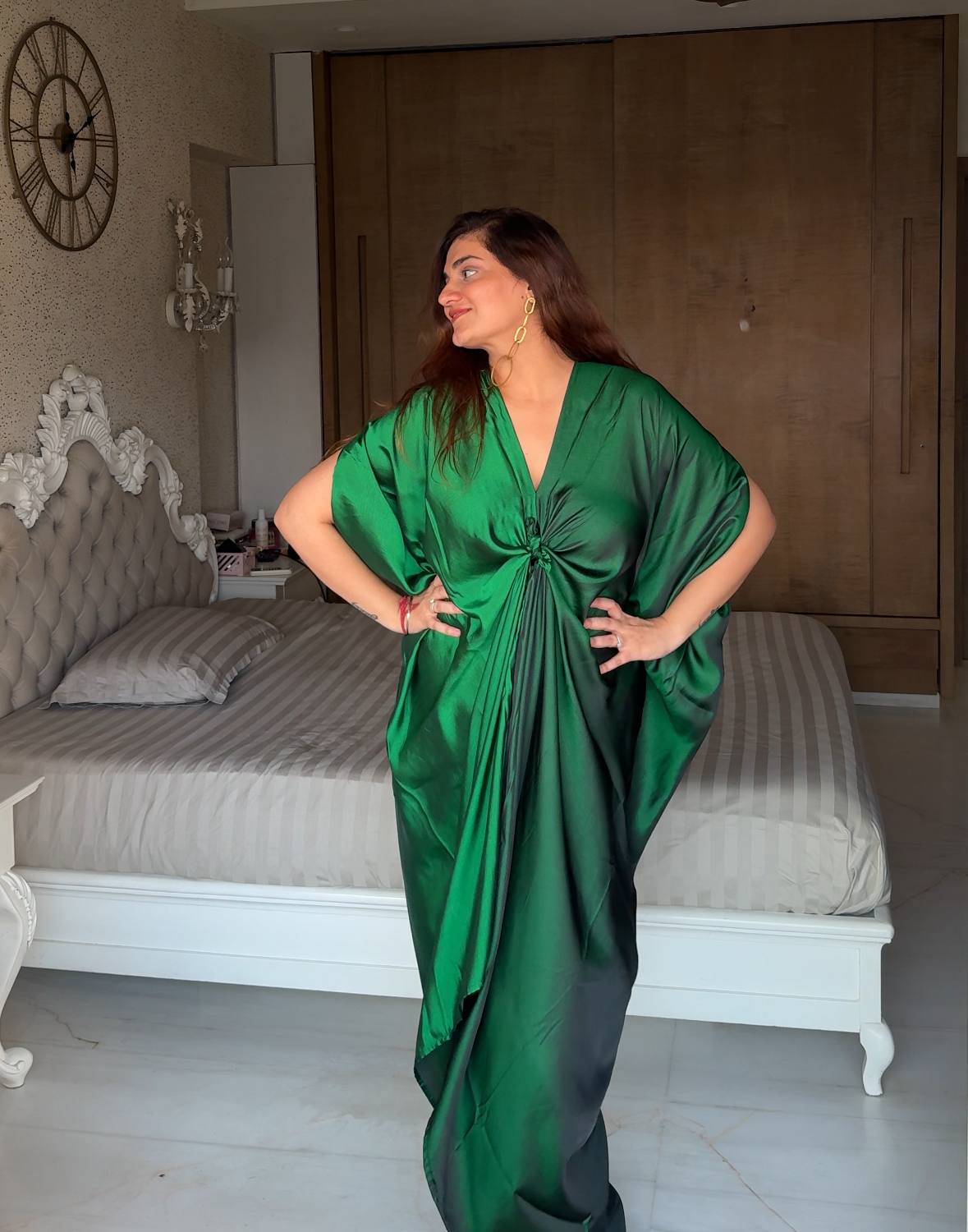 Dual tone knot kaftan