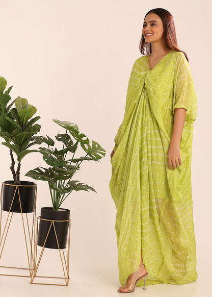 Pleated Bandhni Kaftan