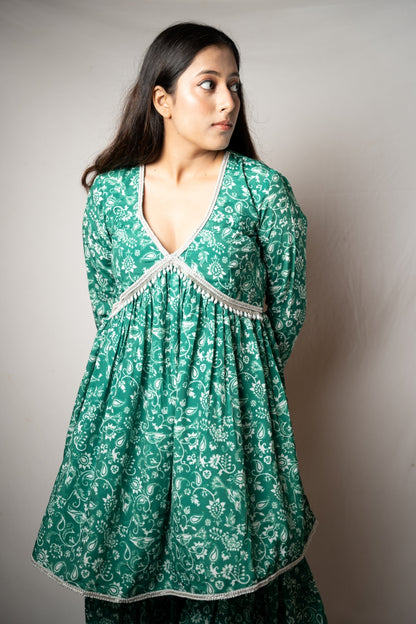 Short anarkali kurta set