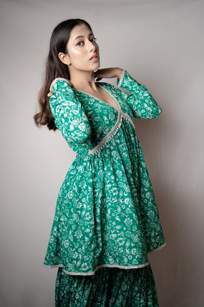 Short anarkali kurta set