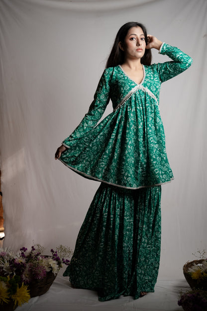 Short anarkali kurta set