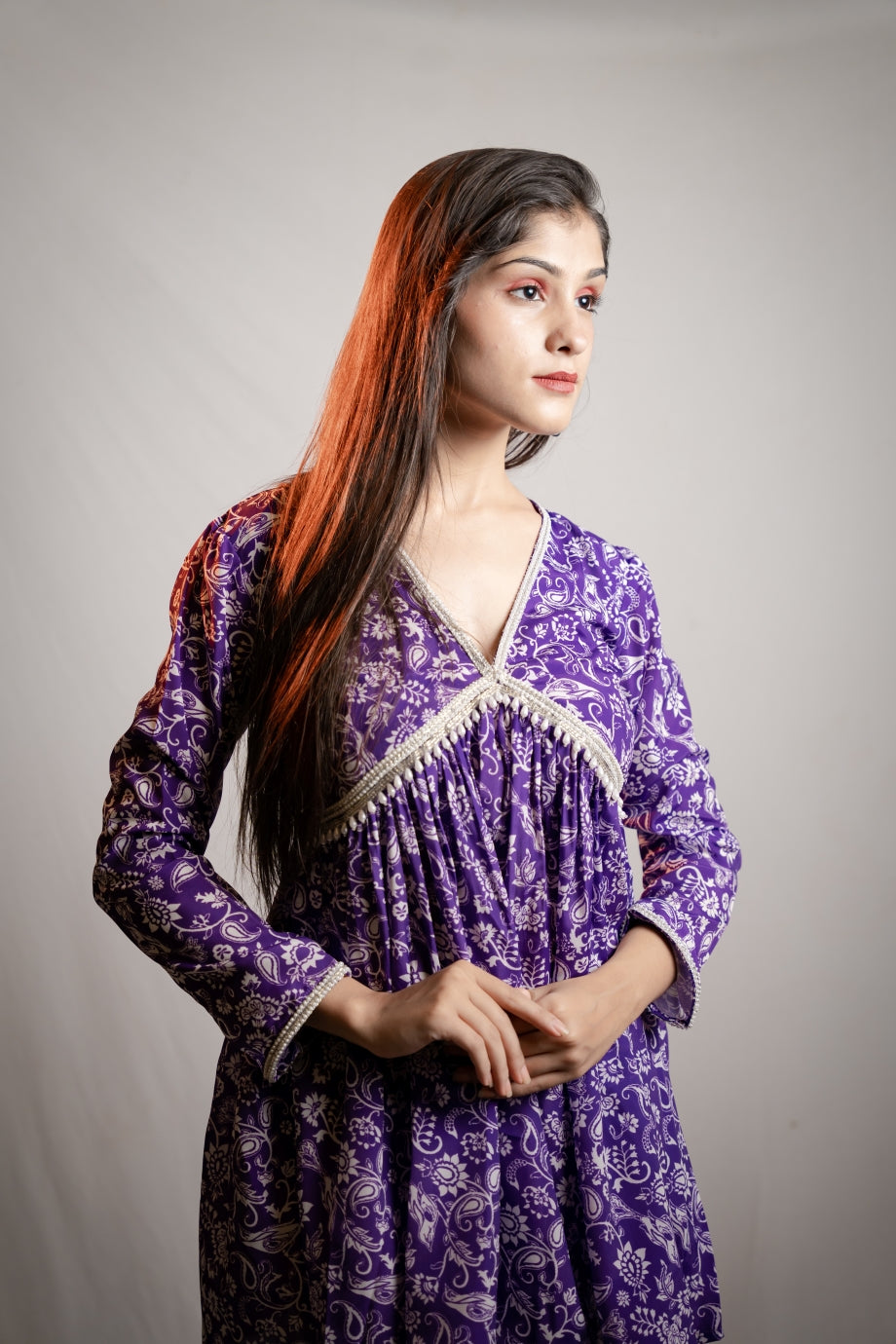 Short anarkali kurta set