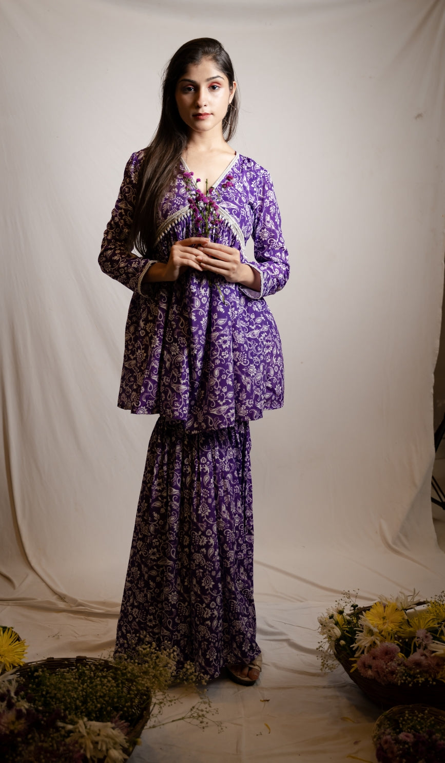 Short anarkali kurta set