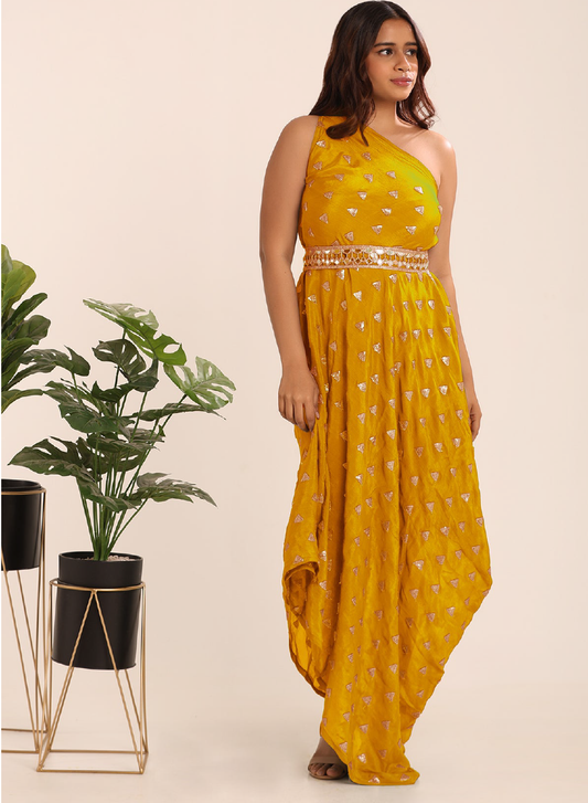 Cowl Dress - Haldi & Mehendi