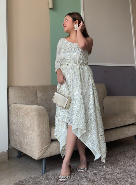 Asymmetrical One Shoulder Dress